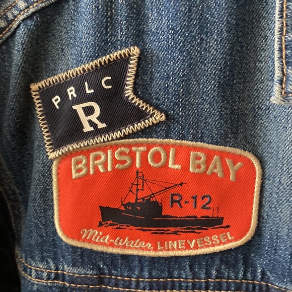 NWT Polo Ralph Lauren Denim Trucker Naval Rescue Patch Jacket - Picture 4 of 6